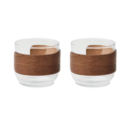 BOGOTA SET Coffee glass set walnut grip - GiftRetail MO3197