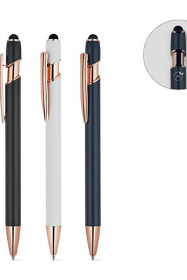 Ballpoint pen made from recycled aluminium (100% rAL), with a matt finish and blue ink - Egotier 91993