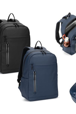 Laptop-Rucksack (16") aus PU mit wasserabweisenden Reißverschlüssen - Egotier 92543