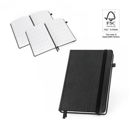 Water-based PU notebook with integrated monthly planner and lined pages - Egotier 93669