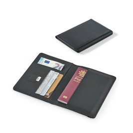 Porte-passeport en polyuréthane avec fermeture élastique et multiples poches - Egotier 95129