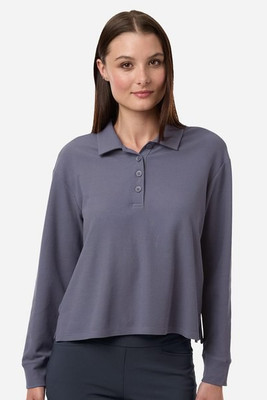 Adidas A1008 - Polo suelto de manga larga para mujer Beyond