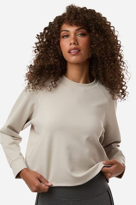 Adidas A1014 - Sudadera Beyond para mujer con cuello redondo y broches laterales