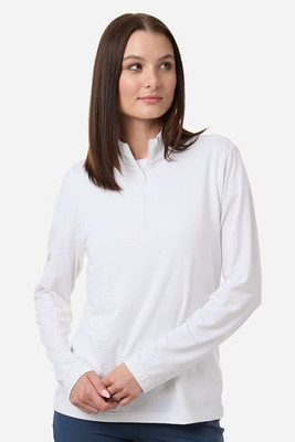 Adidas A709 - Women's Textured Stripe Quarter-Zip Pullover