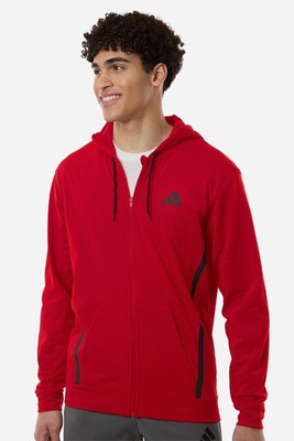 Adidas AT208 - Men's Game & Go Fleece Full-Zip Hooded Sweatshirt