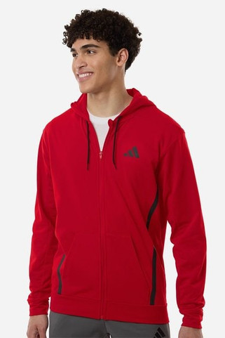 Adidas AT208 - Sudadera con capucha y cremallera completa de forro polar Game & Go para hombre