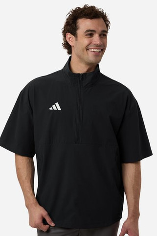 Adidas AT505 - Suéter para hombre de manga corta con cremallera de 1/4