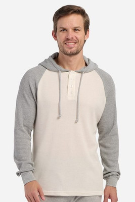Boxercraft BM3702 - Unisex Waffle Knit Pullover Hooded Long Sleeve T-Shirt