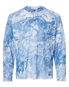 HUK H12L0047 - Men's Pursuit Mossy Oak Printed Hooded Long Sleeve T-Shirt