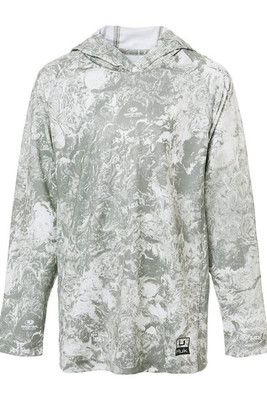 HUK H712L003 - Youth Pursuit Mossy Oak Printed Hooded Long Sleeve T-Shirt