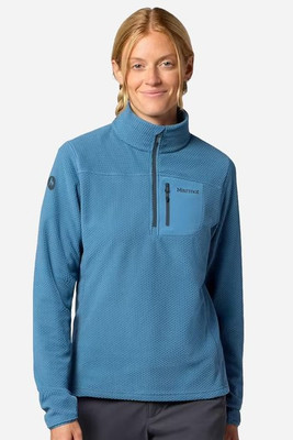 Marmot M16745 - Pulóver con cremallera de un cuarto de lana Air para mujer