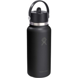 Hydro Flask 100992 - Wide Mouth 946 ml insulated stainless steel water bottle with straw cap