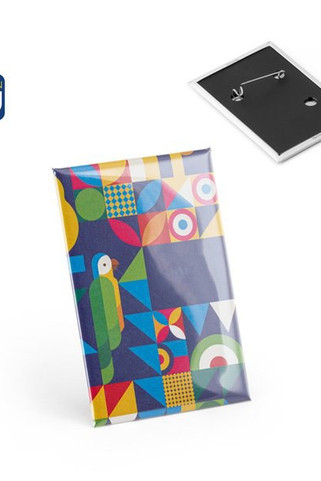 Vertical rectangular pin badge - Egotier 73133