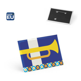 Horizontal rectangular pin badge - Egotier 73134